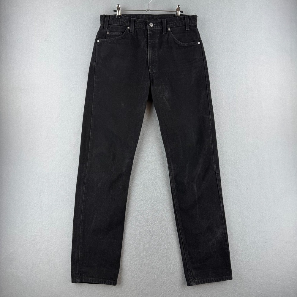 Vintage Levis Jeans Mens 33x32 (Fits 32x33) Black Denim 505 90s Made in USA